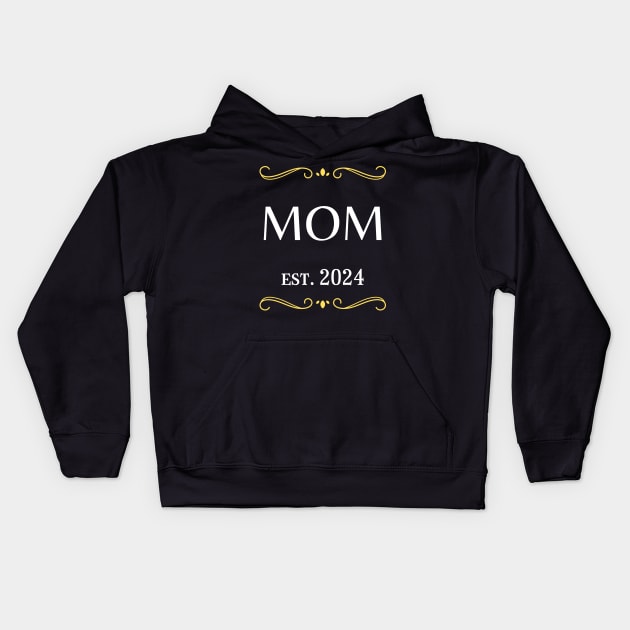 mom est 2024 Kids Hoodie by vaporgraphic